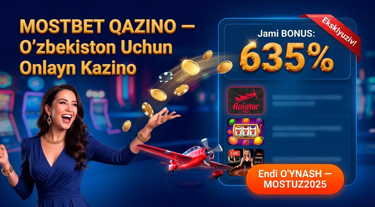 Mostbet Qazino — O'zbekiston Uchun Onlayn Kazino